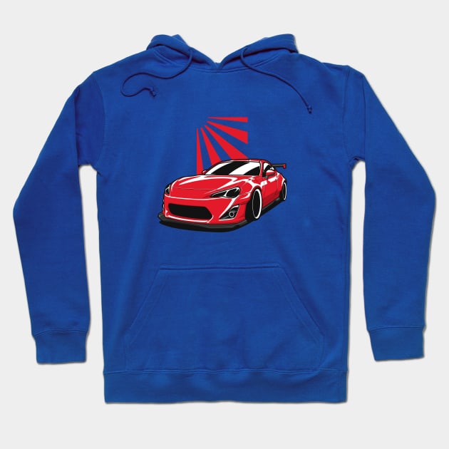 Red GT86 Widebody JDM Hoodie by KaroCars